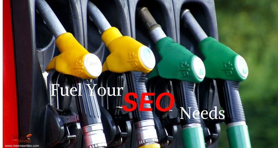 Fuel Pumps with text Fuel your SEO needs